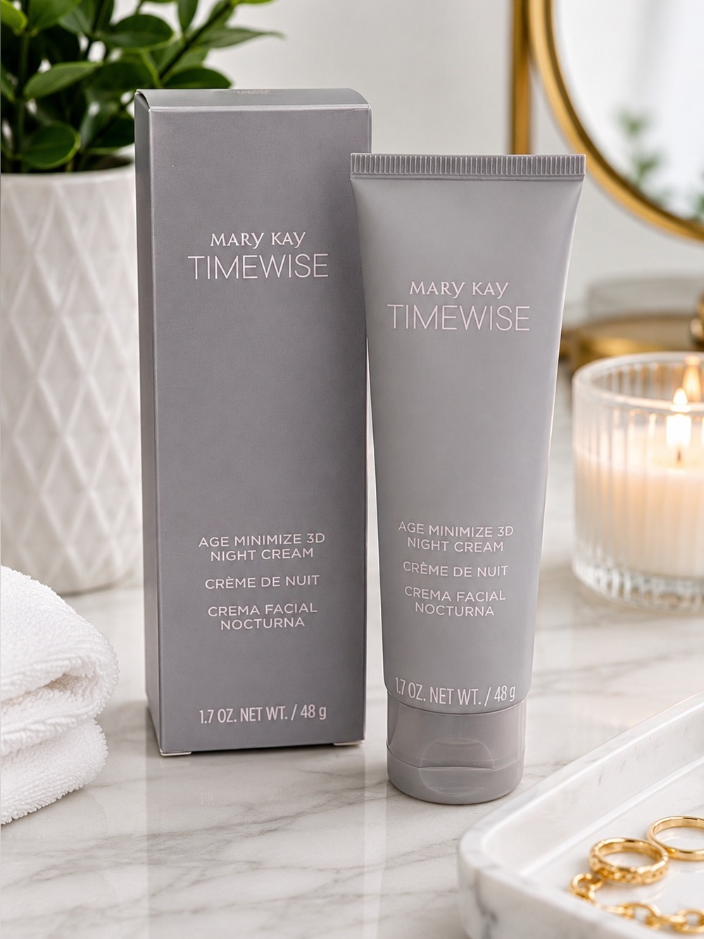 Mary Kay TimeWise Age Minimize 3D Night Cream Combination to Oily Skin 1.7oz NEW